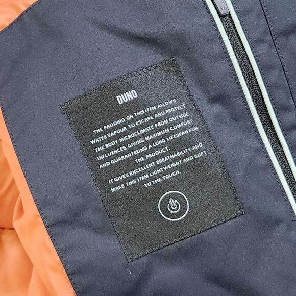 Duno Jacket Mens L? Brown Plaid Hooded Puffer Winter Coat Down Insulated Warm - Picture 14 of 16